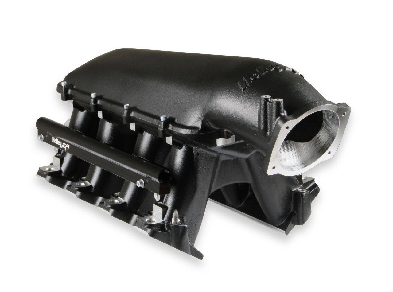 Holley Hi-Ram LS3 Rectangle Port Intake Manifold with Fuel Rails - Black Finish - L99 L92 L96 L76 L77 LY6 L9H L94 LSA