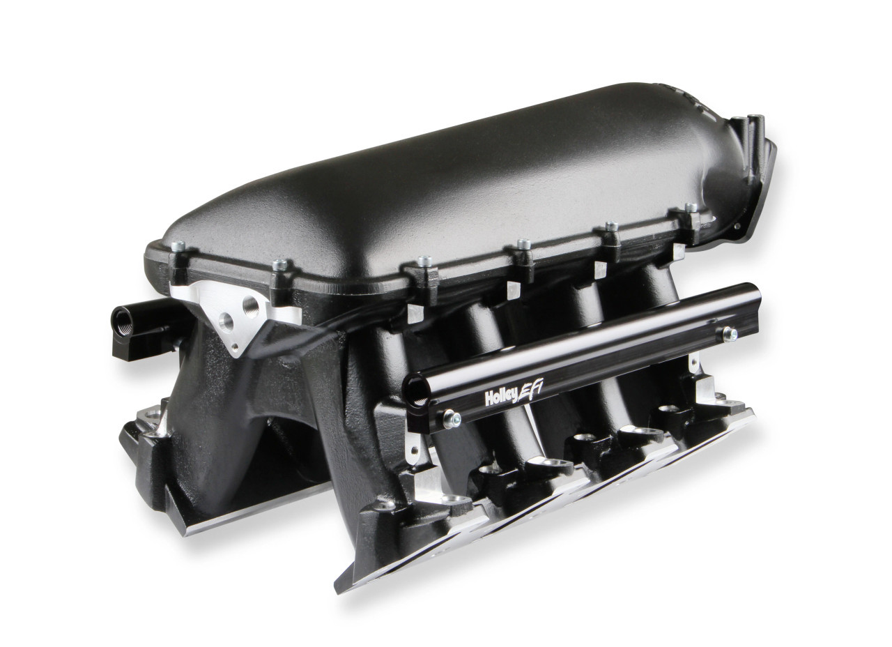 Holley Hi-Ram LS3 Rectangle Port Intake Manifold with Fuel Rails - Black Finish - L99 L92 L96 L76 L77 LY6 L9H L94 LSA