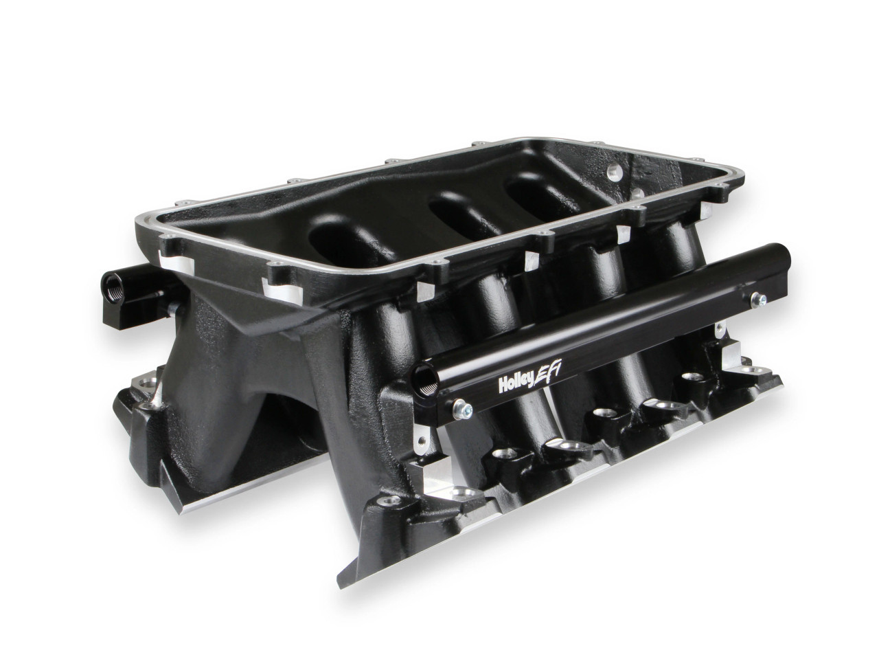Holley Hi-Ram LS3 Rectangle Port Intake Manifold with Fuel Rails - Black Finish - L99 L92 L96 L76 L77 LY6 L9H L94 LSA
