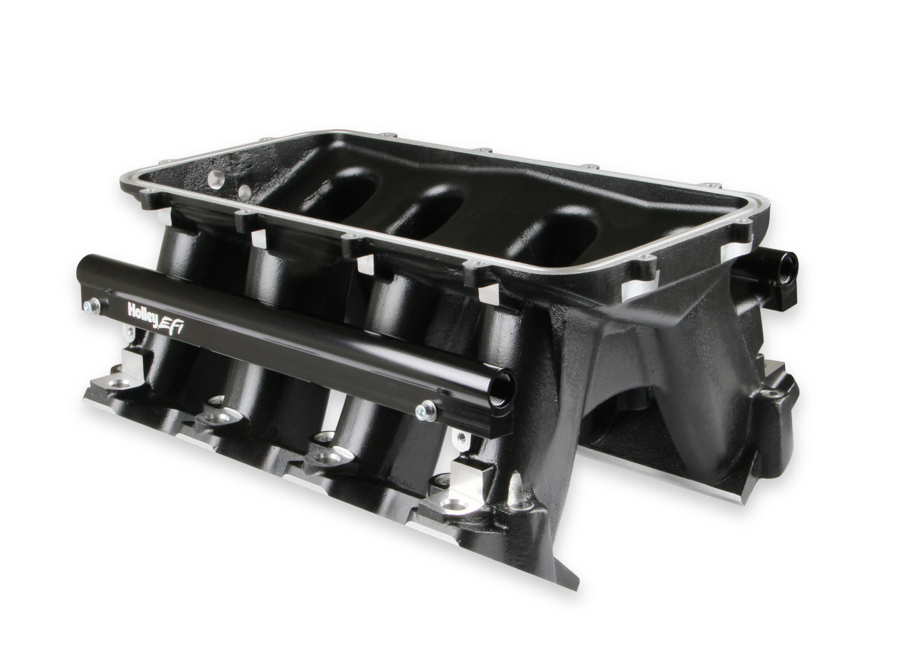 Holley Hi-Ram LS3 Rectangle Port Intake Manifold with Fuel Rails - Black Finish - L99 L92 L96 L76 L77 LY6 L9H L94 LSA