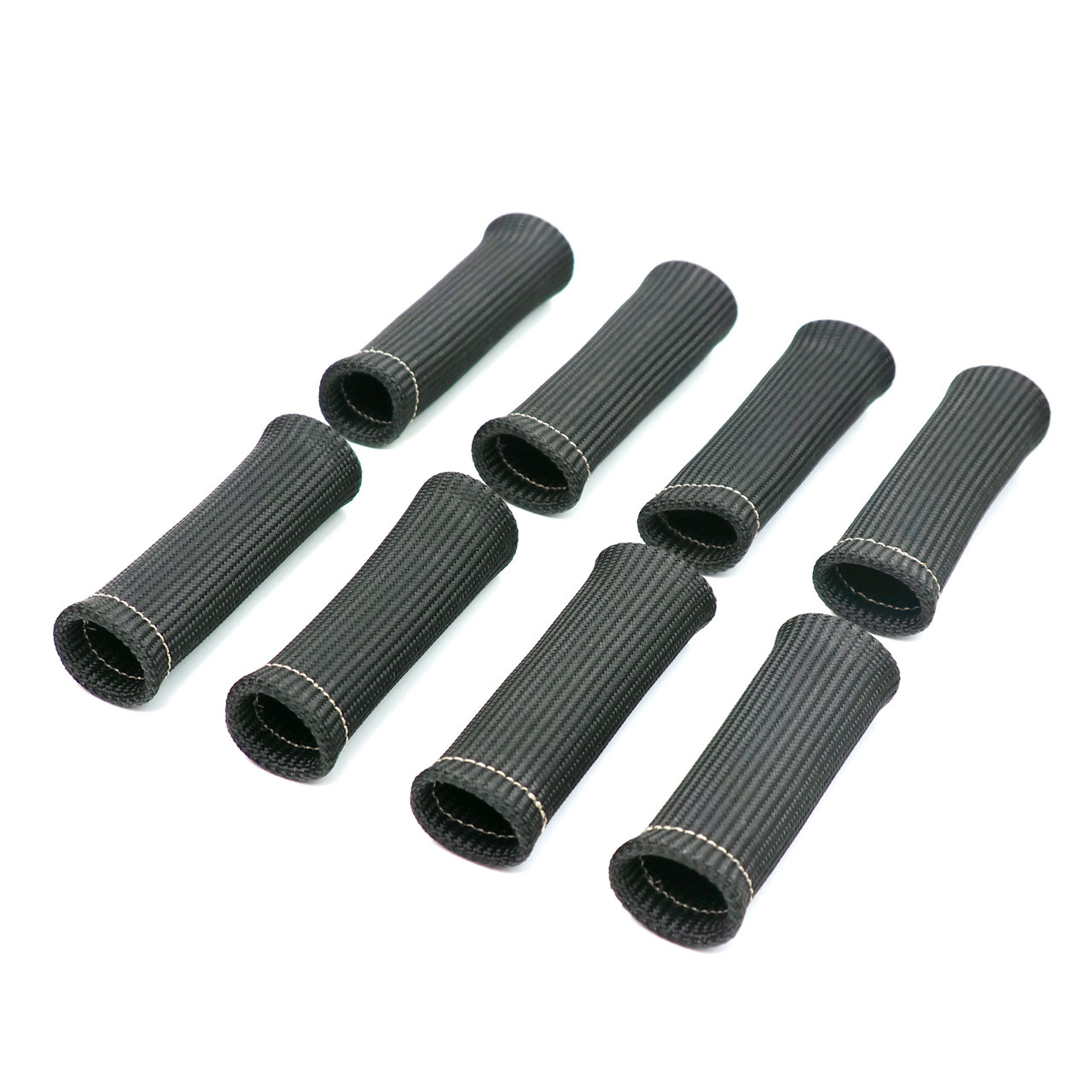 Michigan Motorsports Black 4" Spark Plug Wire Protector Sleeves - Set of 8