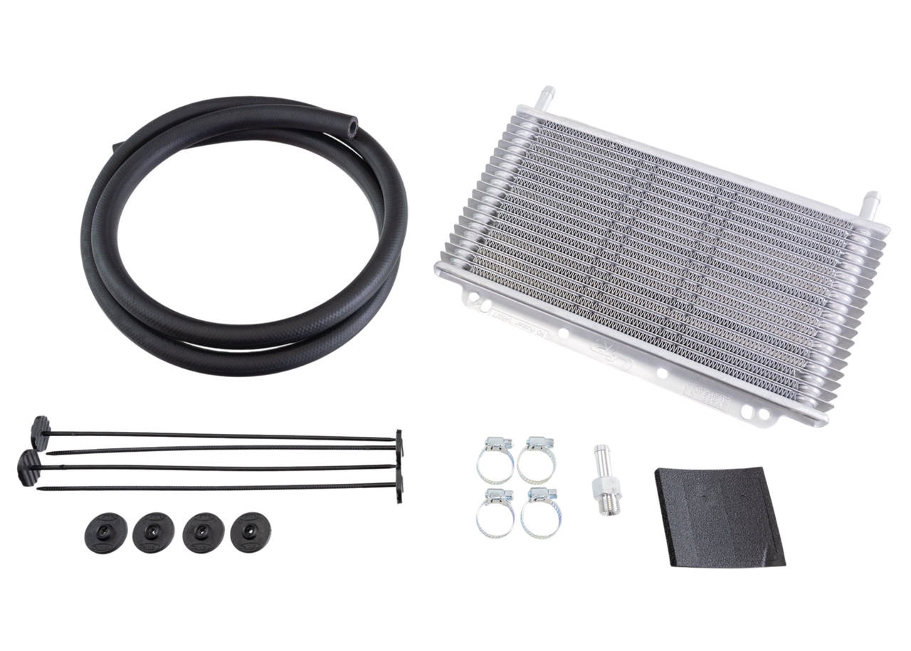 PWR Trans Oil Cooler Kit 11x6x3/4" 3/8" Push On Barb 