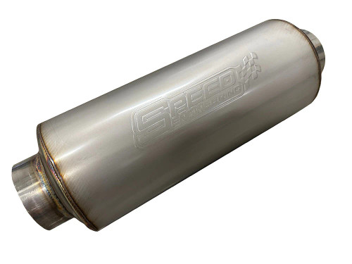 Speed Engineering 2.5" Inlet/2.5" Outlet "Bullet Series" Muffler (12" Length)