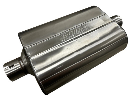 Speed Engineering 2.5" Inlet/2.5" Outlet "Performance Series" Muffler (Center Inlet, Center Outlet)