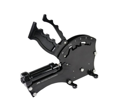 TH350 Clean Neutral 3 Speed Push to Shift Operator Series Billet Shifter Rear Exit w/ CO2 Assist TH350 Clean Neutral 3 Speed Push to Shift Operator Series Billet Shifter Rear Exit w/ CO2 Assist