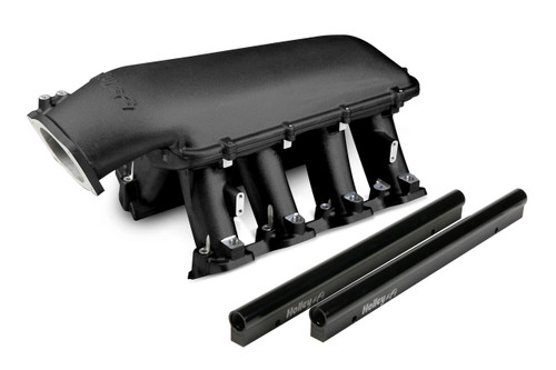 Holley Hi-Ram LS3 Rectangle Port Intake Manifold with Fuel Rails - Black Finish - L99 L92 L96 L76 L77 LY6 L9H L94 LSA