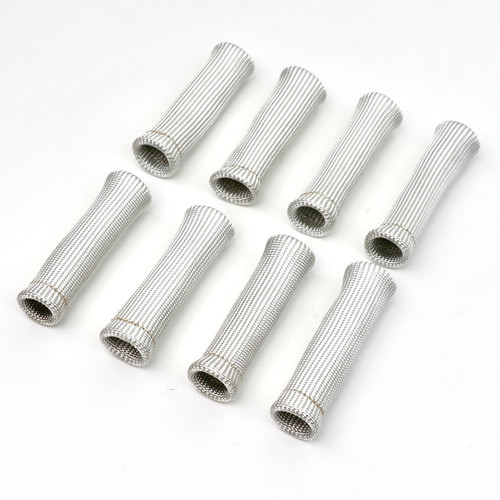 Michigan Motorsports Silver 4" Spark Plug Wire Protector Sleeves - Set of 8