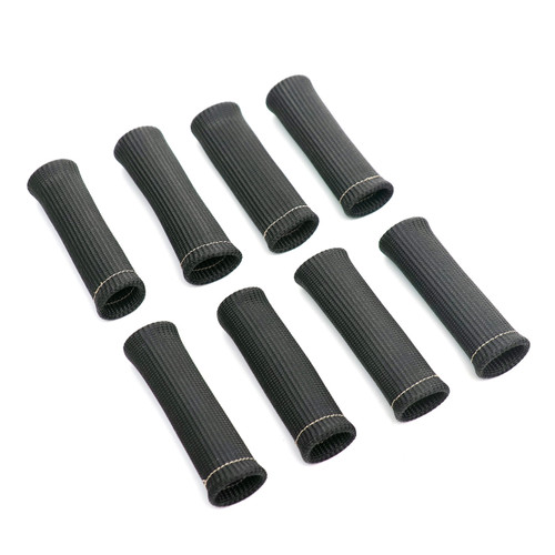Michigan Motorsports Black 4" Spark Plug Wire Protector Sleeves - Set of 8