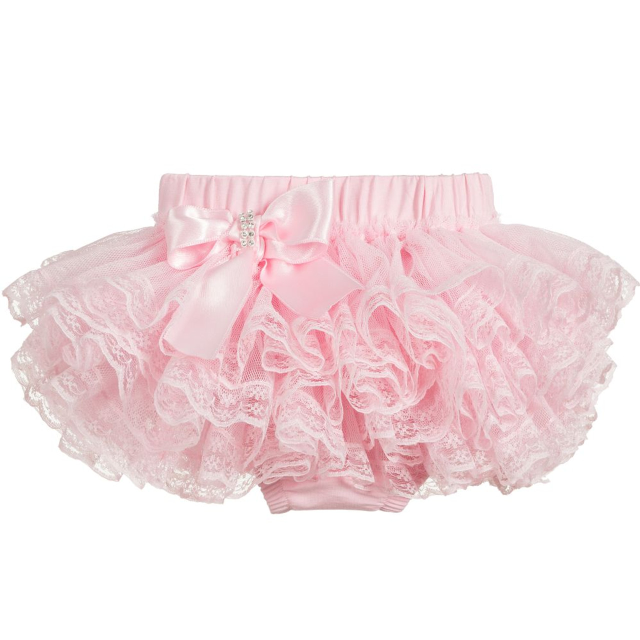 Soft Touch Pink Frilly Pants With Flowers FP18 - Cuddles and Hugs