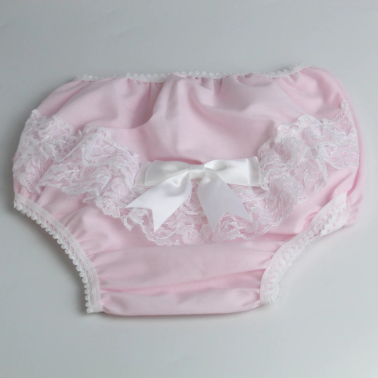 Kinder Pink Frilly Pants with Bow - Cuddles and Hugs