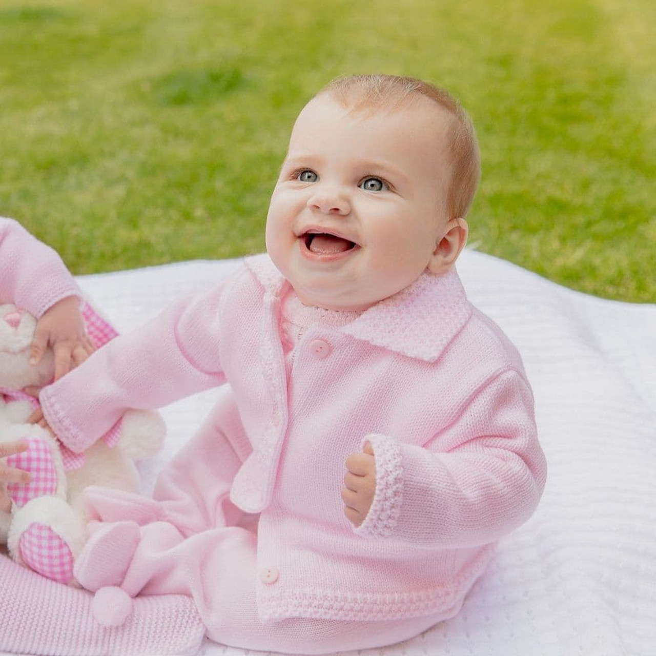 Dandelion Pink Knitted Button up Cardigan with Collar A1655