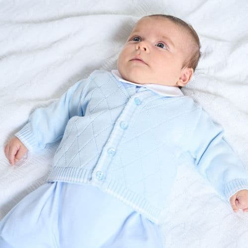 Dandelion Cotton Diamond Knit V Neck Cardigan A4714