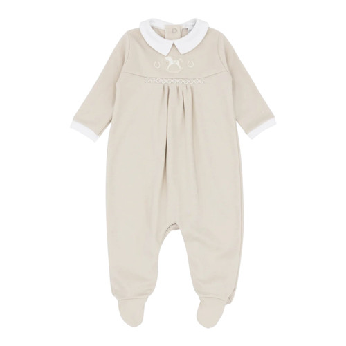Blues Baby Stiges  Beige Smock Rocking Horse All in One BB1741