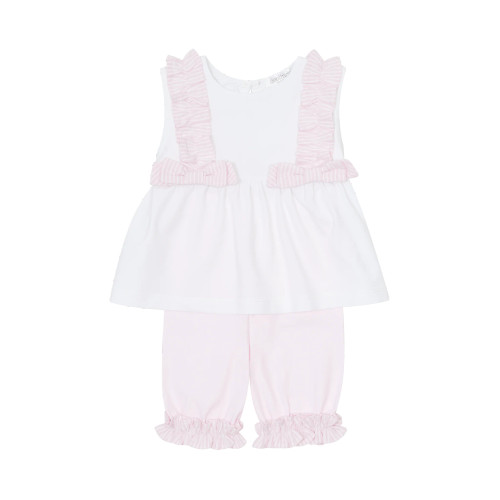 Deolinda Tina White & Pink Ruffle Legging Set 251305