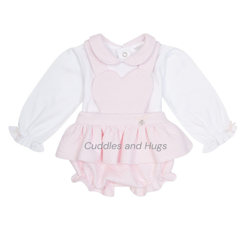 Deolinda Hearts & Stars Pink Bloomer Set 25711