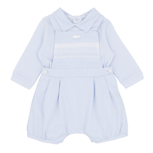 Blues Baby Boys Blue Beaumont Bloomer Dungaree Set BB2172