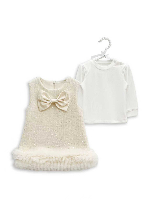 Giorgio Bambini Collection Cream Chic Dress with Top 328