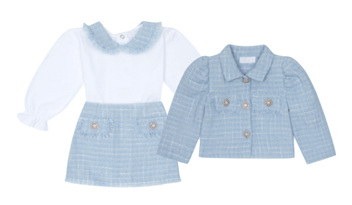Deolinda Chic Linda Pale Blue Set with Jacket 25007