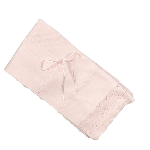 Kleo Pink Shawl with Pink Ribbon MT22