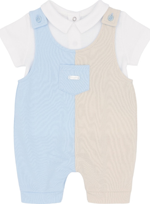 Amore Boys Blue and Beige T Shirt & Dungaree AM0052