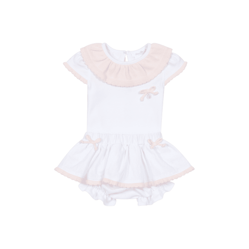 Deolinda Girls Pink Marshmallow Bloomer Set 26603