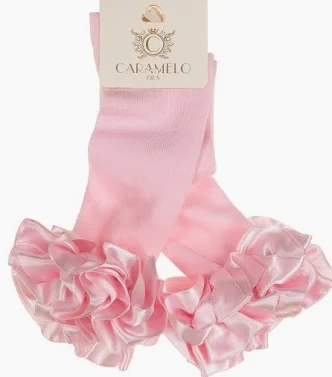 Caramelo  Kleo Pink Frilly First Sock