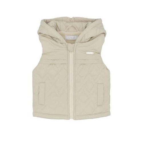 Amore Beige Gillet with Hood AM0114