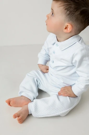 Pastels & Co Boys Skye Bubble Trouble Polo Top & Trouser  Set 1004A