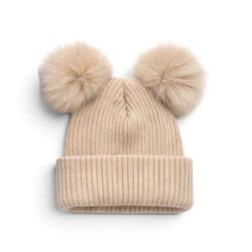Kinder Beige  Faux Fur 1st Hat CT91B
