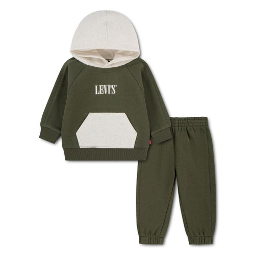 Levi's® Boys Olive & Cream Hooded Tracksuit