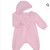 Amore Girls Pink Hedgehog Romper & Hat 7028
