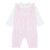 Amore Girls Pink Pretty Ribbed Dungaree AM0036