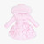Baby Girl Pink Frilly Puff Coat with Faux Fur Hood MYD415