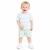 Pastels & Co Bruno Pale Blue & Mint T-shirt & Short Set 801J