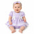 Kleo Lilac and White Bow with Lace Trim Dress
