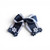 Back to School Navy White Hair Bow
