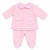 Kleo Pink Check and Bow Detail  Velour Set