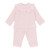 Amore Girls Pink Ribbed Bow Jog Set AM0126
