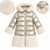 Giorgio Bambini Girls Gold Pearlescent Faux Fur Long Jacket