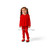 Visara Red Bow Pleat Dress Legging Set 8759