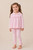 Visara Pink Bow Pleat Dress Legging Set 8759
