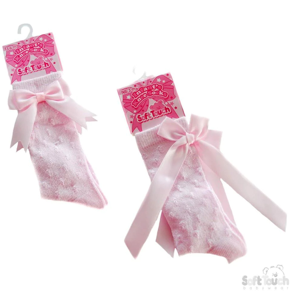 Soft Touch Pink KH Socks with Bow