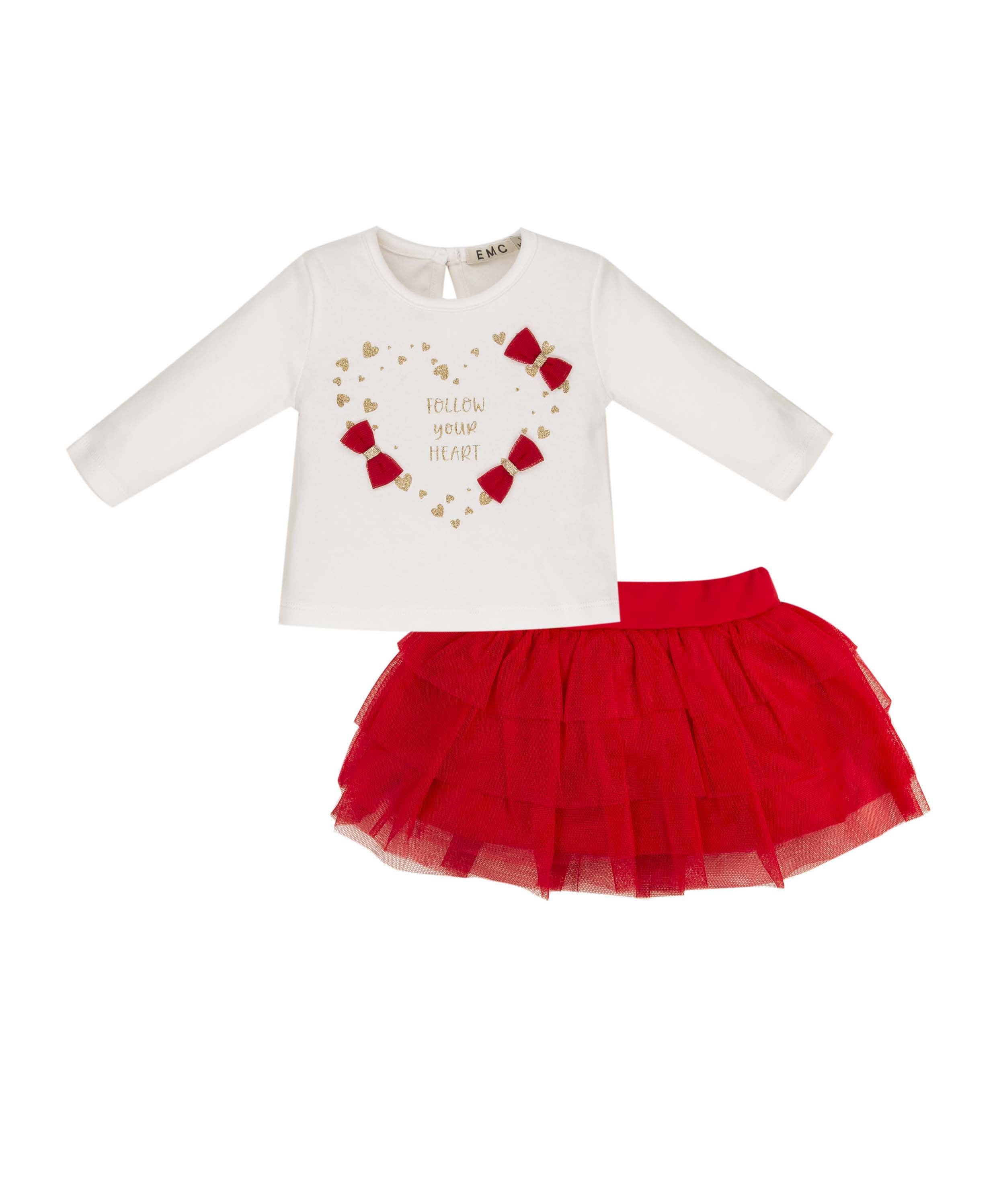 EMC Follow Your Heart Top with Red Tutu Skirt CO3068