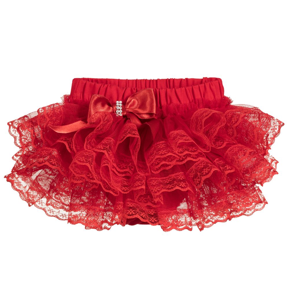 Beau Kids Red Frilly Pants