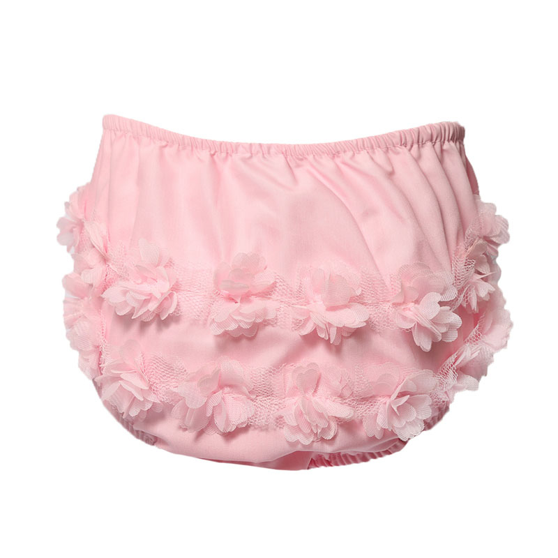 Soft Touch Pink Frilly Pants With Flowers FP18