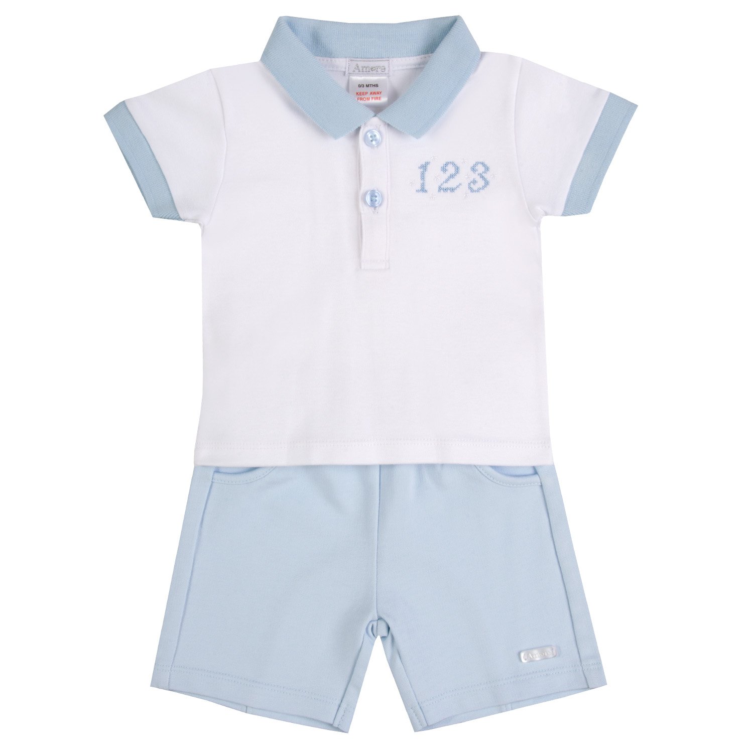 Amore 123 Polo Shirt and Short Set 4042