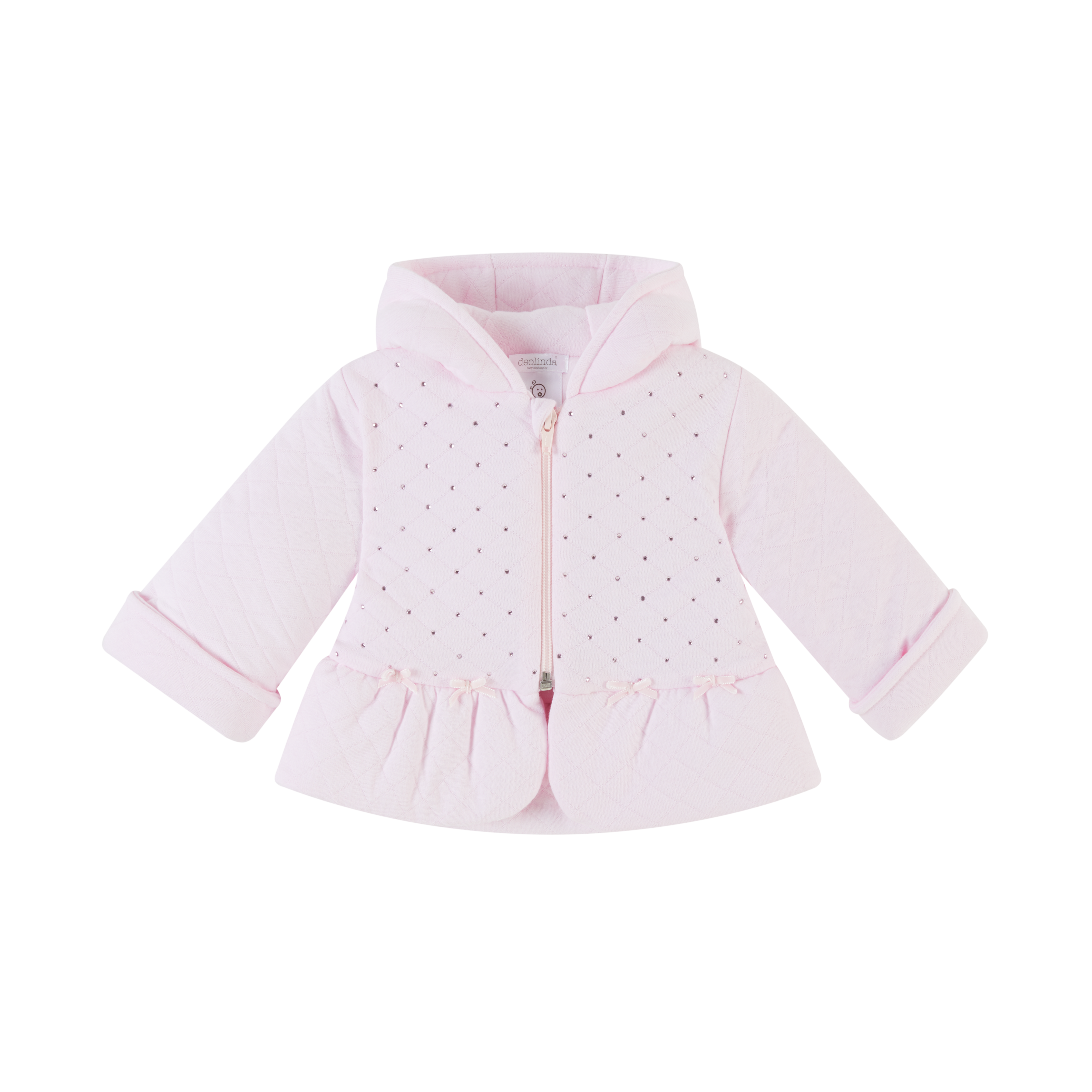 Deolinda Pink Wadded Diamante Jacket 231102