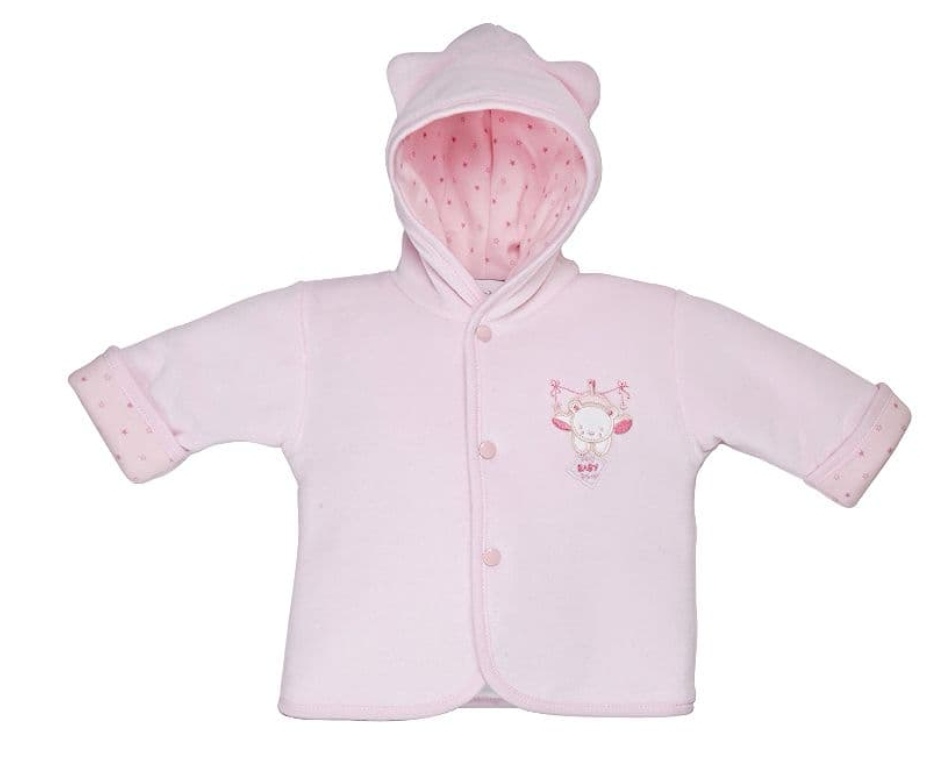 Dandelion Pink Tiny Baby Bear Velour Jacket AV1871P