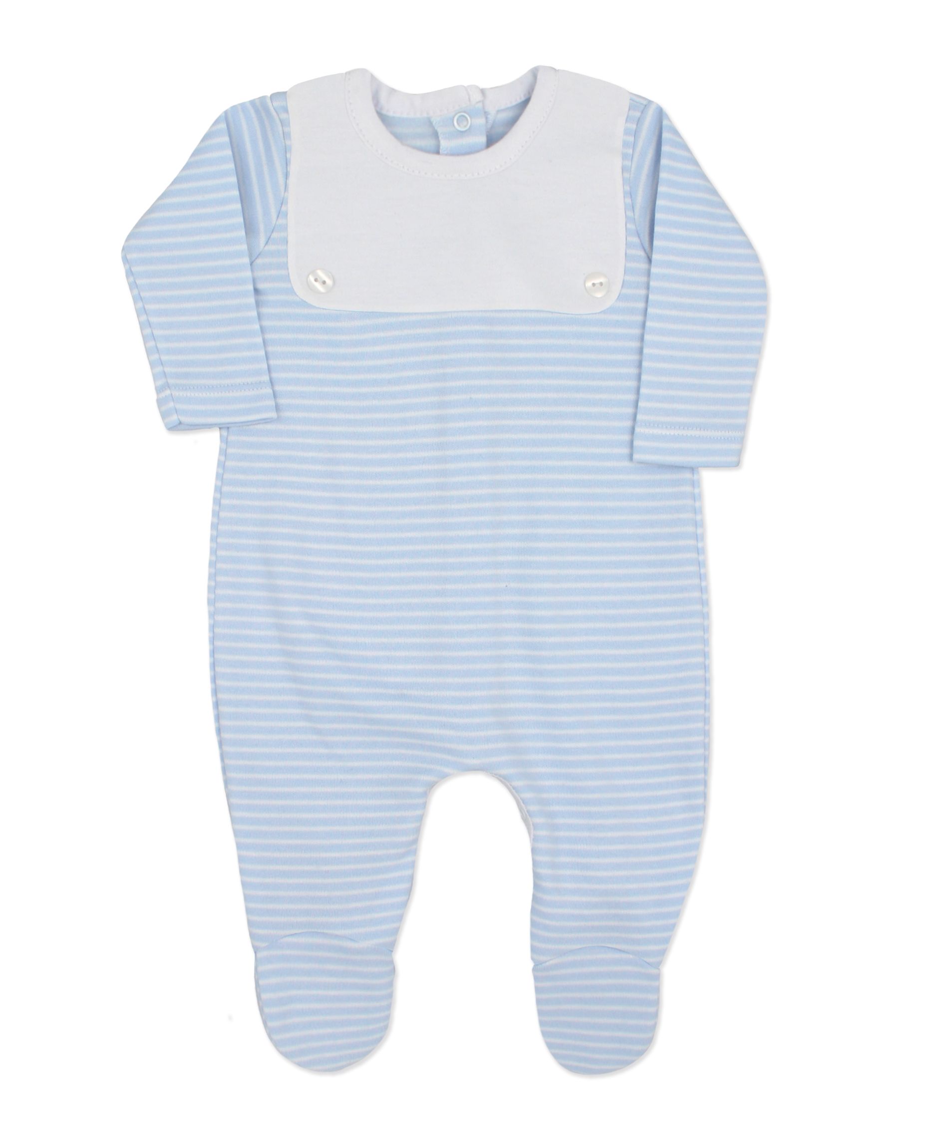 Rapife Boy Sky Blue Striped Babygrow 5404