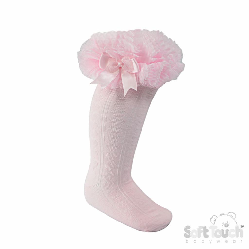 Soft Touch Pink Tutu Knee Socks GS220P